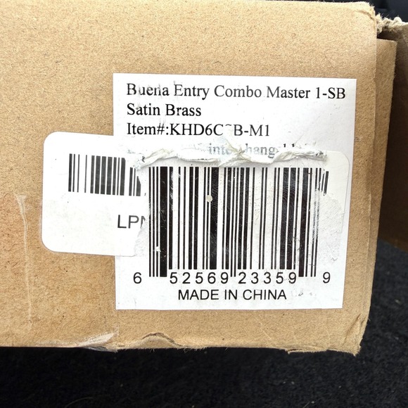 Mega Handles Buena Entry Combo Satin Brass Door Knob Deadbolt Lock Set Keys - Picture 10 of 13